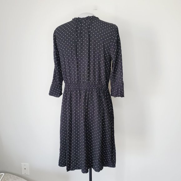 OLD NAVY Black Cottagecore Polka Dot Classic Summer Dress - Picture 6 of 12